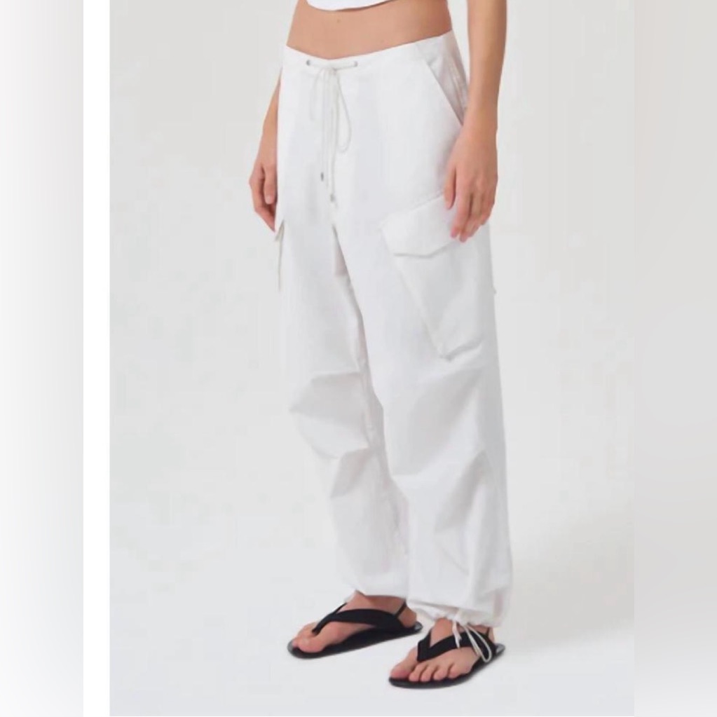 New Agolde Ginerva Cargo Pant In White S